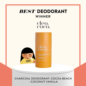 Cleo+Coco - Charcoal Deodorant, Cocoa Beach, Vanilla Coconut