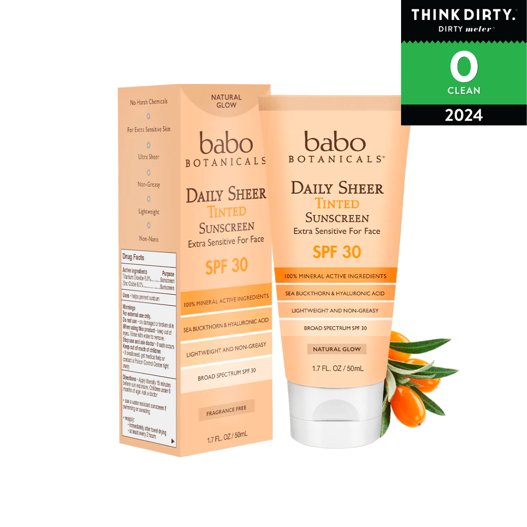 Babo Botanicals - Daily Sheer Tinted Facial Mineral Sunscreen SPF 30 - Natural Glow