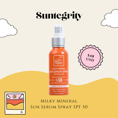 Suntegrity - Milky Mineral Sun Serum Spray, Broad Spectrum SPF 50