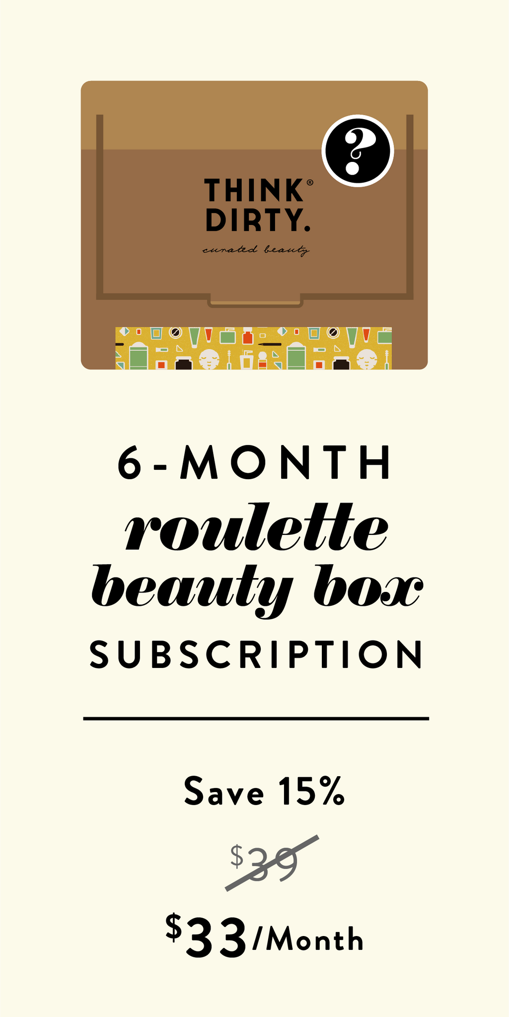 Clean Beauty Roulette Box - 6-Month Subscription